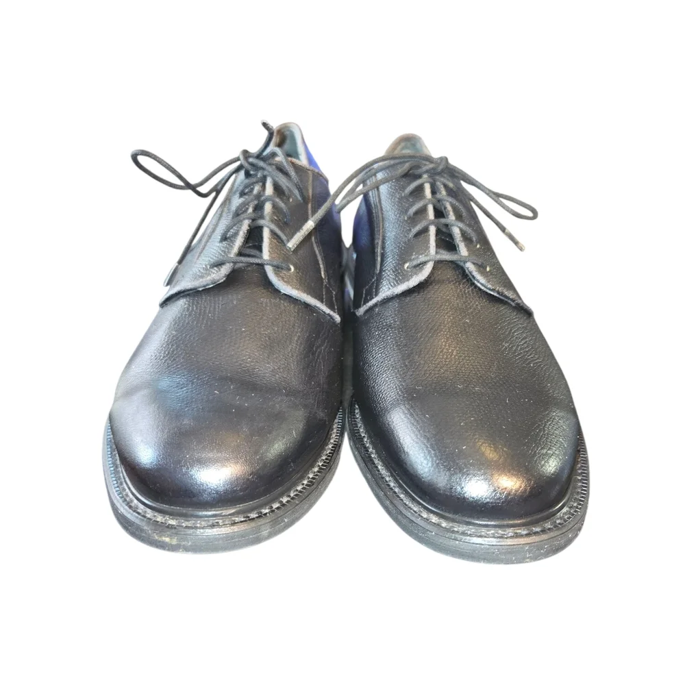 Stuart McGuire Imperial VTG NEW Black Matte Leather Biltrite Derby Shoes Size 11